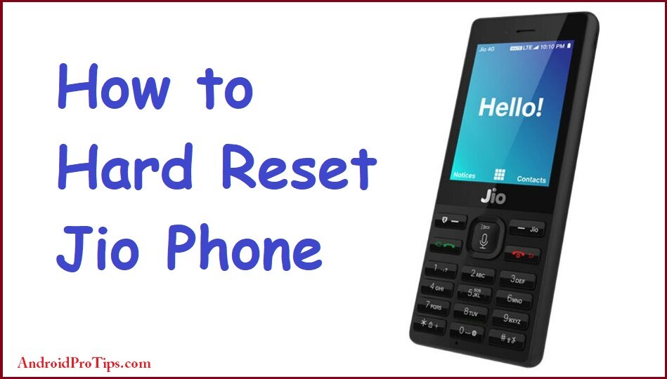 Reset Jio Phone
